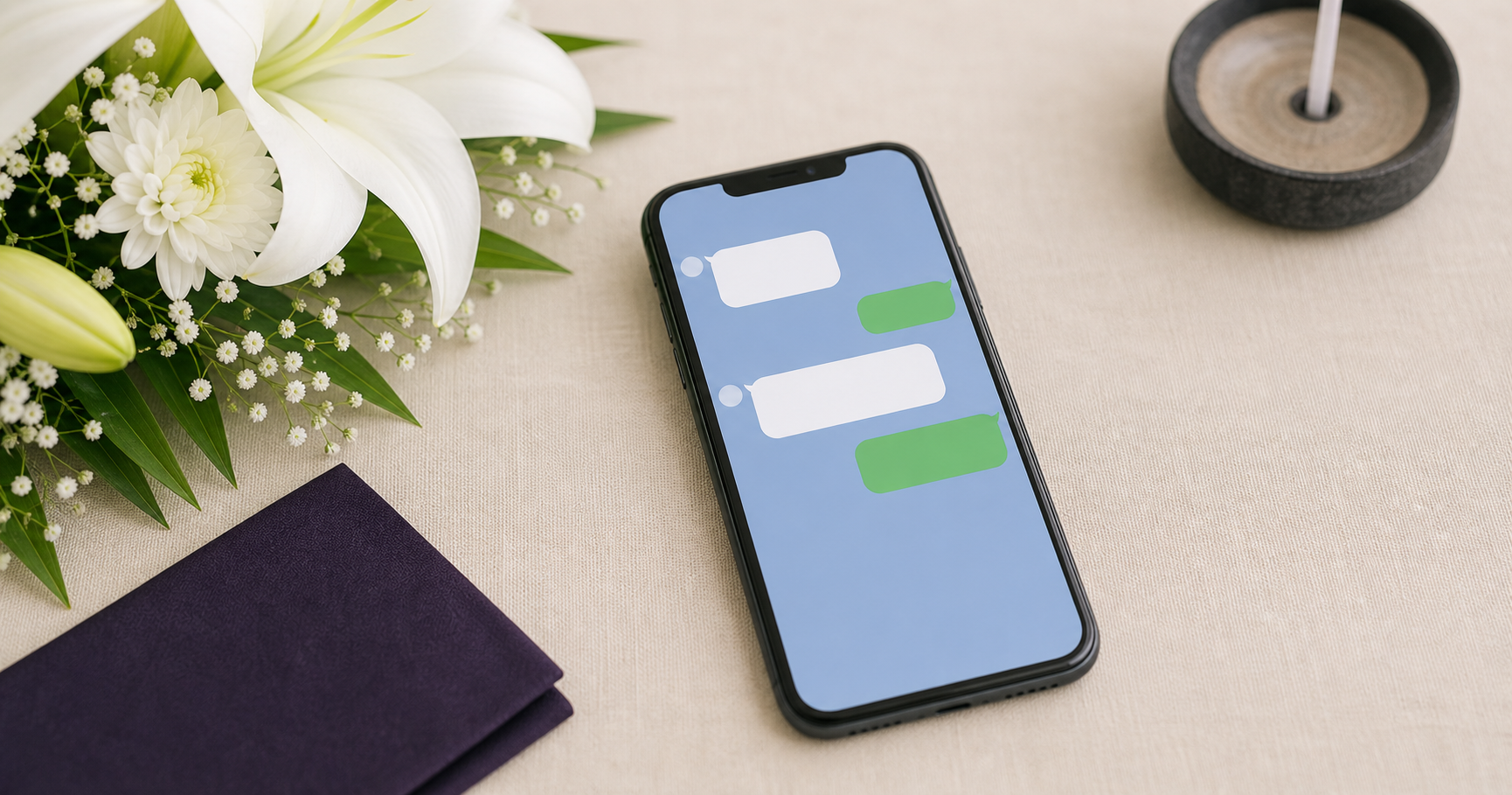LINEでお悔やみを伝える、受け取る：現代のマナーと心遣い アイキャッチ