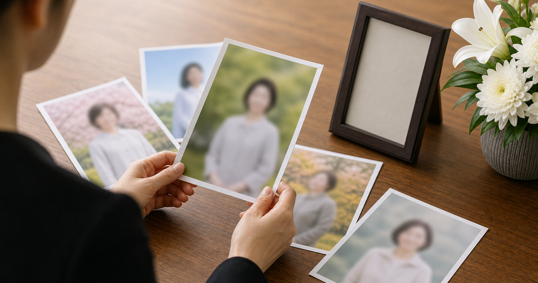 葬儀の写真撮影：遺影の選び方からマナー、SNS投稿まで、知っておくべき全て アイキャッチ