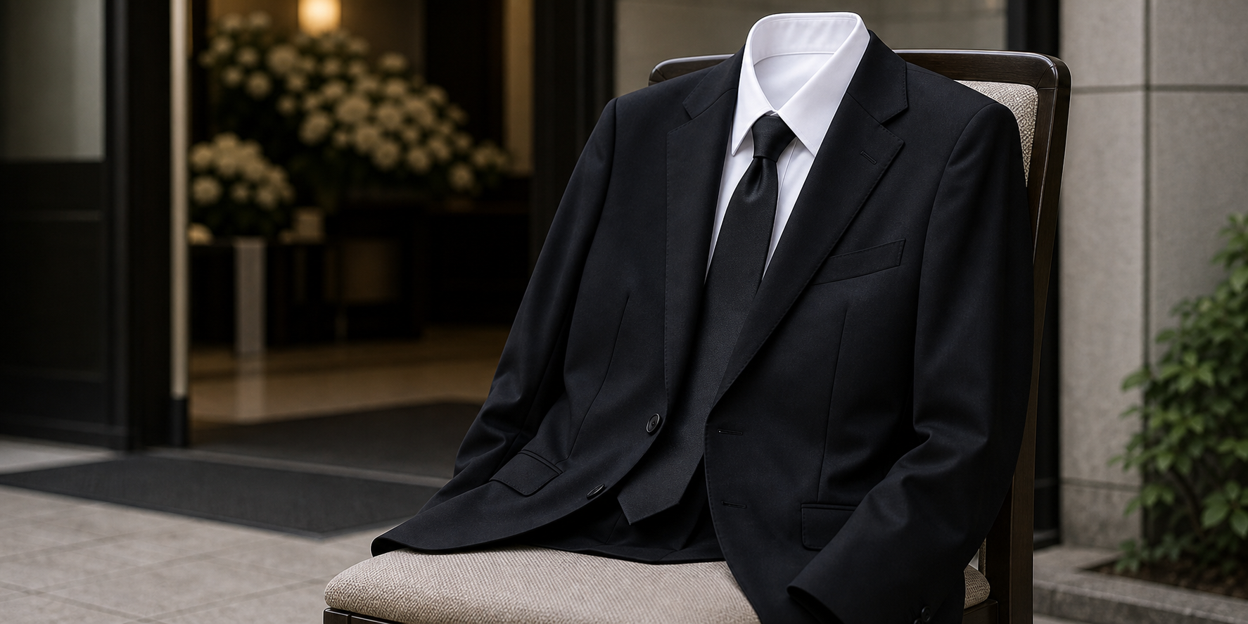 葬儀にビジネススーツはNG？喪服との違いと、やむを得ず着用する場合のマナーを徹底解説 アイキャッチ