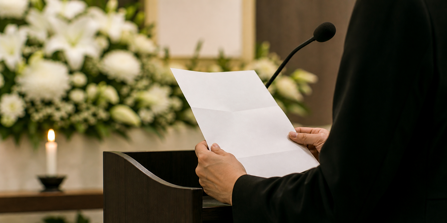 【弔辞の書き方・読み方】故人へ贈る最後の言葉、心に響く弔辞を作成・朗読するための全ガイド アイキャッチ