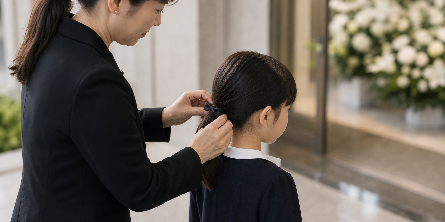 【葬儀マナー】子供の髪型、どうすればいい？清潔感と清楚感を大切にする基本と注意点 アイキャッチ