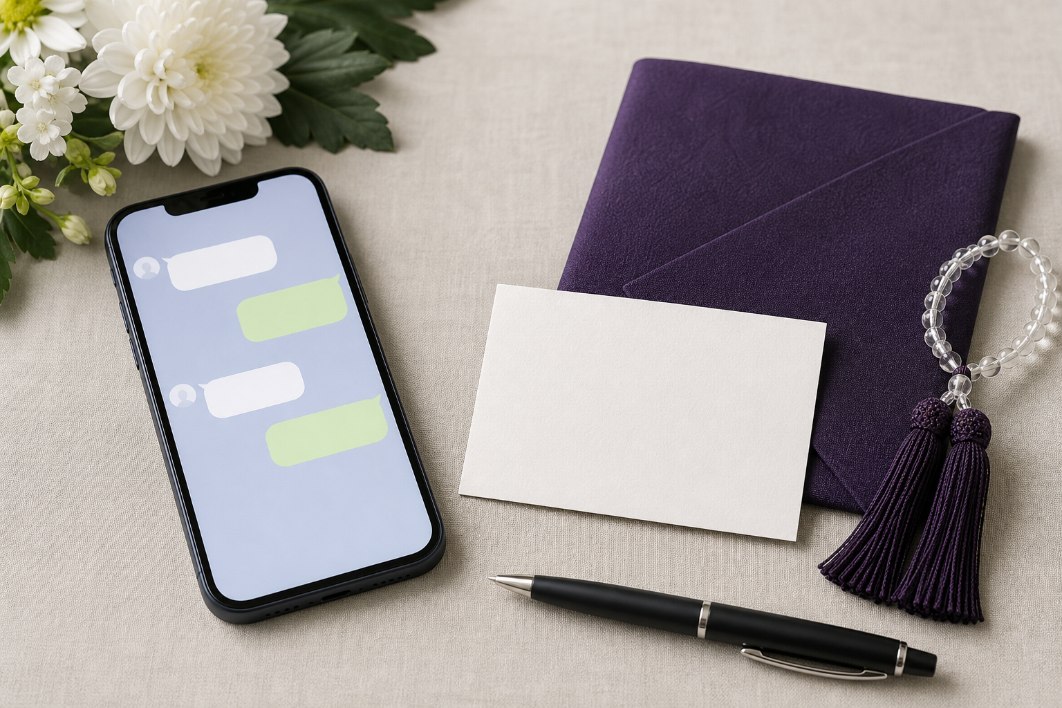 LINEでお悔やみを伝える、受け取る:現代のマナーと心遣い 挿絵