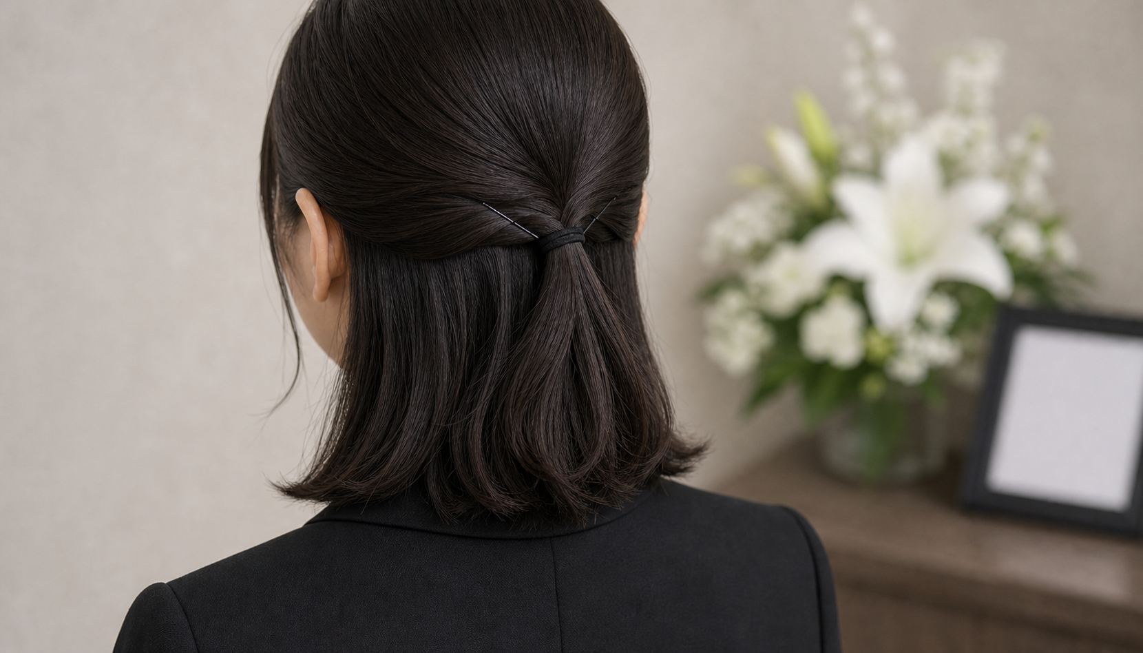 【ミディアムヘアの方向け】葬儀にふさわしい髪型マナー|清潔感と落ち着きを演出する基本から応用まで 挿絵