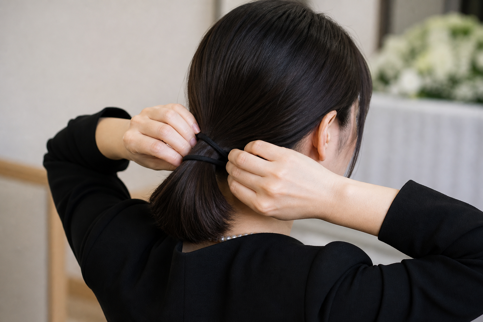 【ミディアムヘアの葬儀マナー】清潔感と落ち着きを両立させる髪型ガイド 挿絵