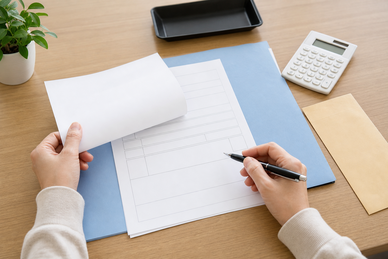 葬祭費と埋葬料の申請に必要な書類を確認するイメージ